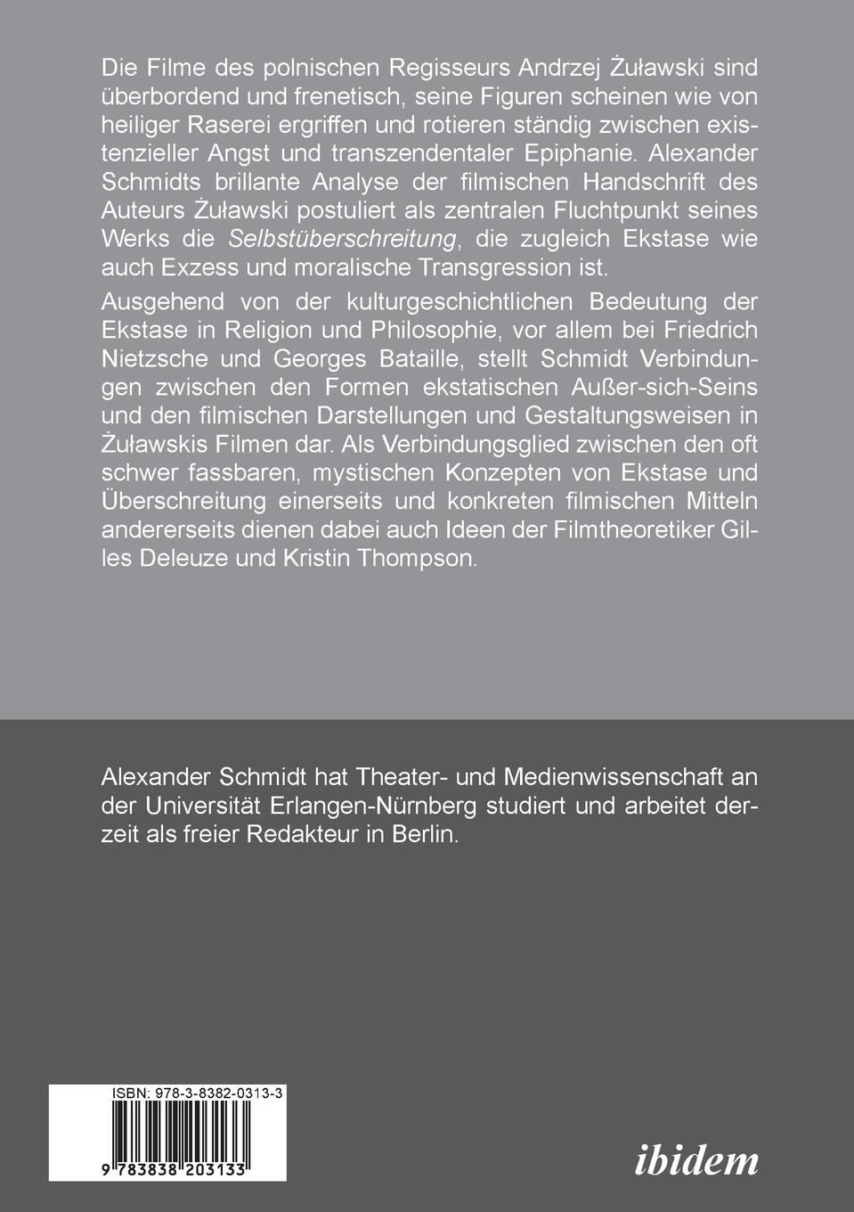 Rückseitencover Kino der Ekstase