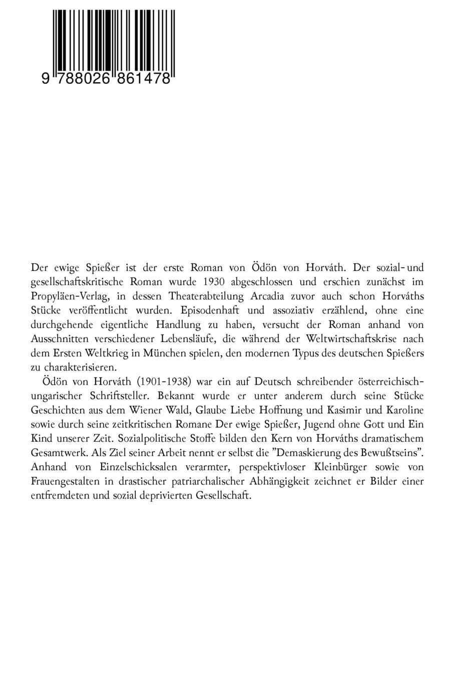 Rückseitencover Der ewige Spießer
