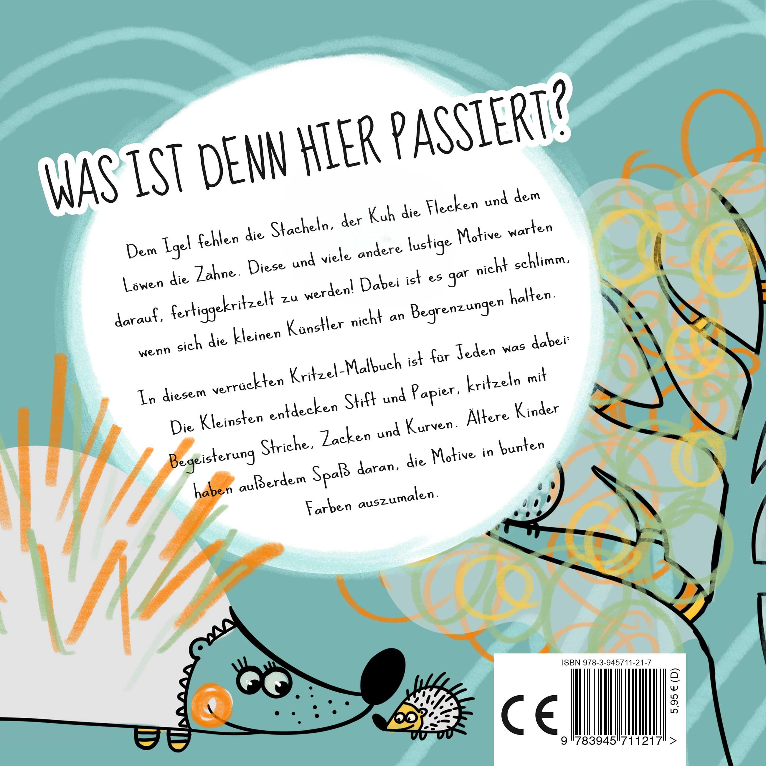 Rückseitencover Kritzel-Alarm! Das verrückte Kritzel-Malbuch zum Aus- und Fertigmalen - Ein erstes Kritzelbuch für Kinder ab 2 Jahre