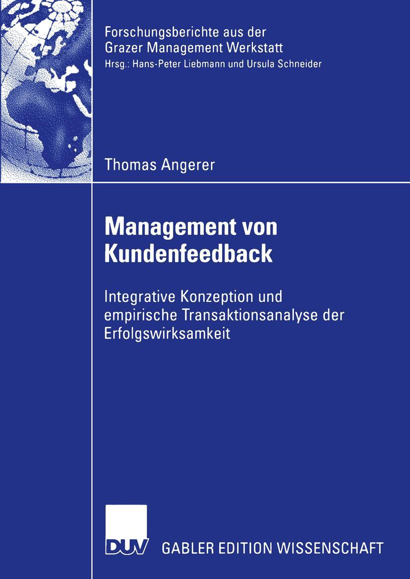 Vorderes Coverbild Management von Kundenfeedback