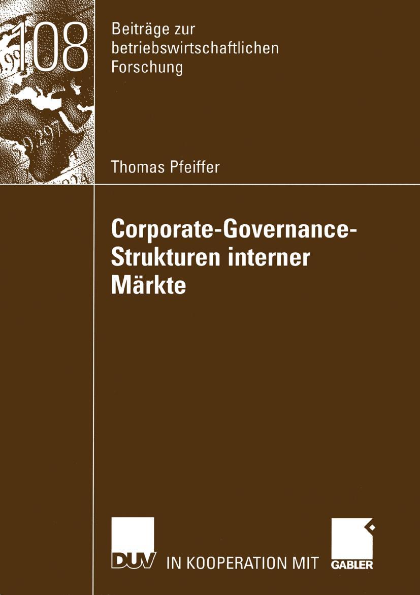 Vorderes Coverbild Corporate-Governance-Strukturen interner Märkte