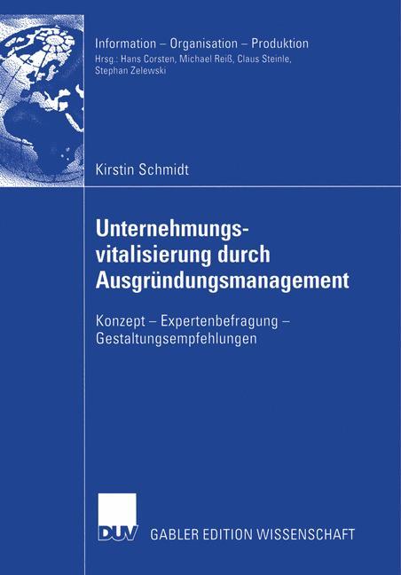 Vorderes Coverbild Unternehmungsvitalisierung durch Ausgründungsmanagement