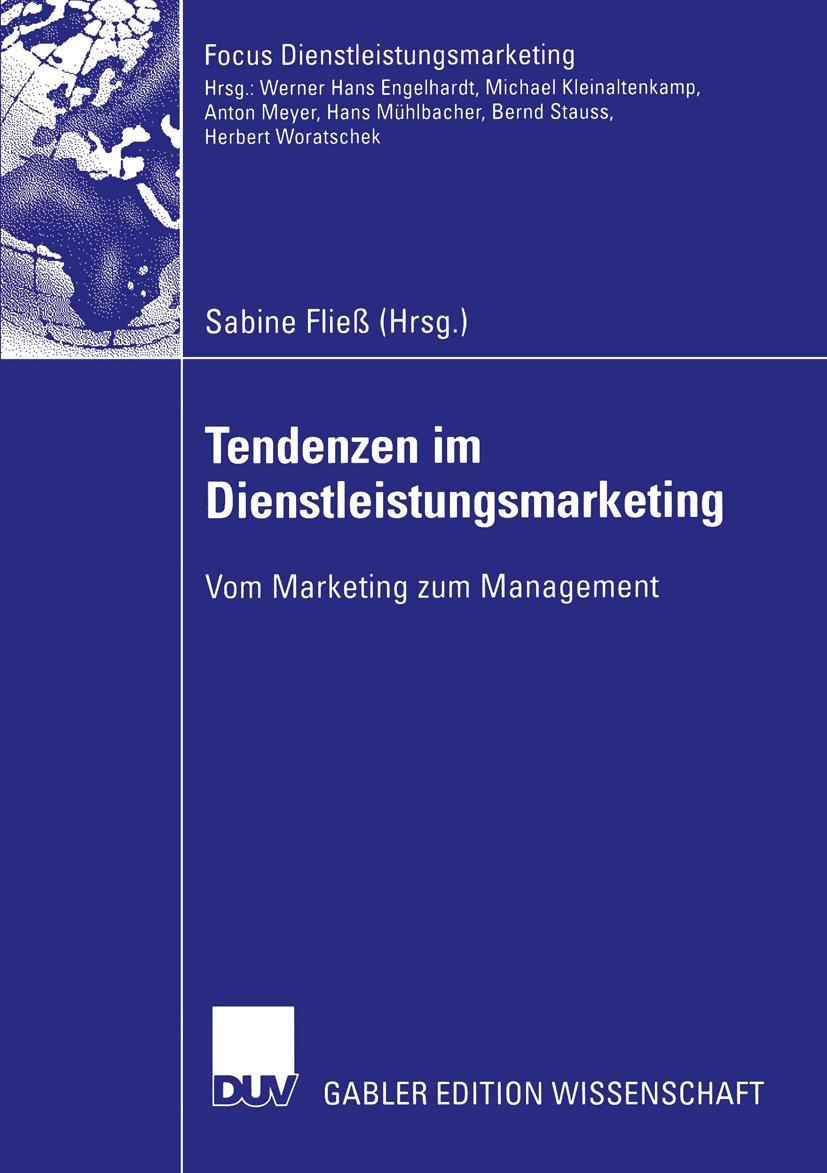 Vorderes Coverbild Tendenzen im Dienstleistungsmarketing