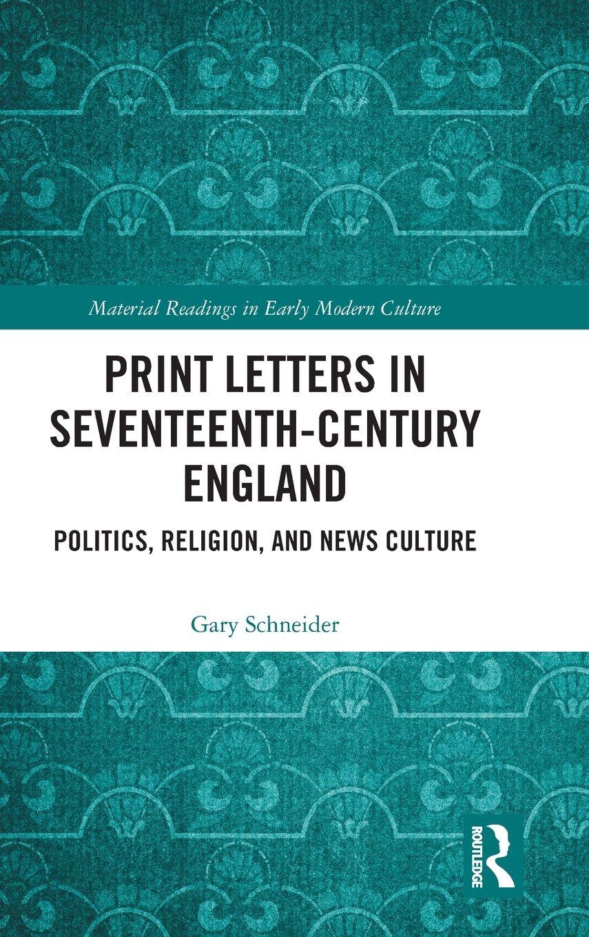 Vorderes Coverbild Print Letters in Seventeenth¿Century England