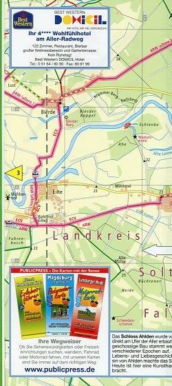 Beispielinhalt (Bild) Radwanderkarte Aller-Radweg mit Aller-Elbe-Radweg 1 : 50 000