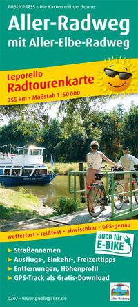 Vorderes Coverbild Radwanderkarte Aller-Radweg mit Aller-Elbe-Radweg 1 : 50 000