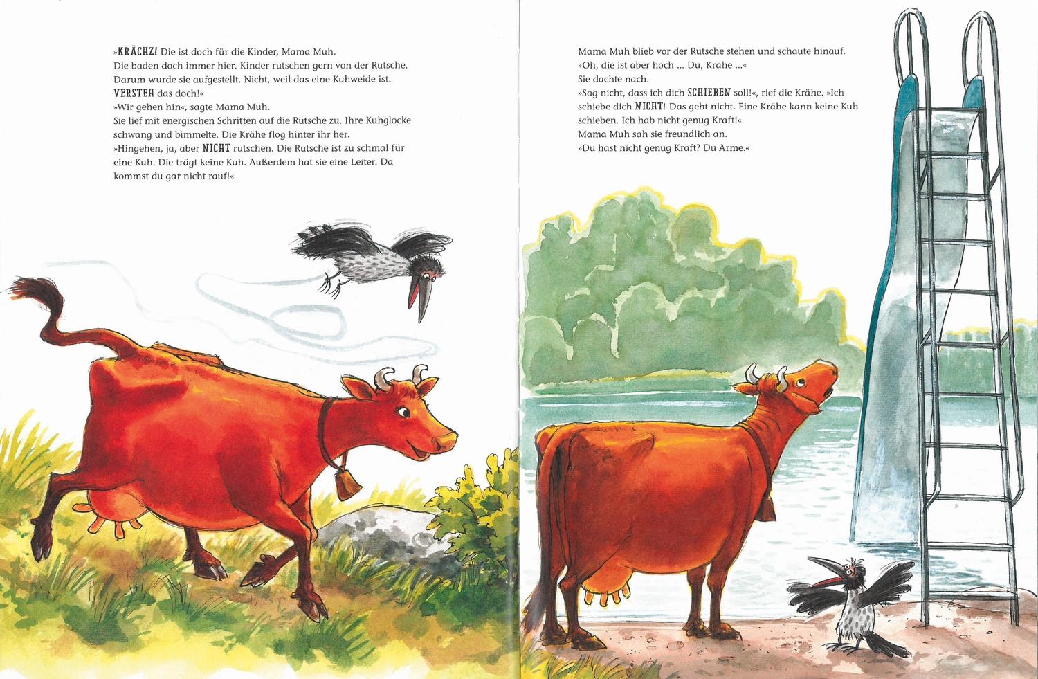 Beispielinhalt (Bild) Mama Muh will rutschen