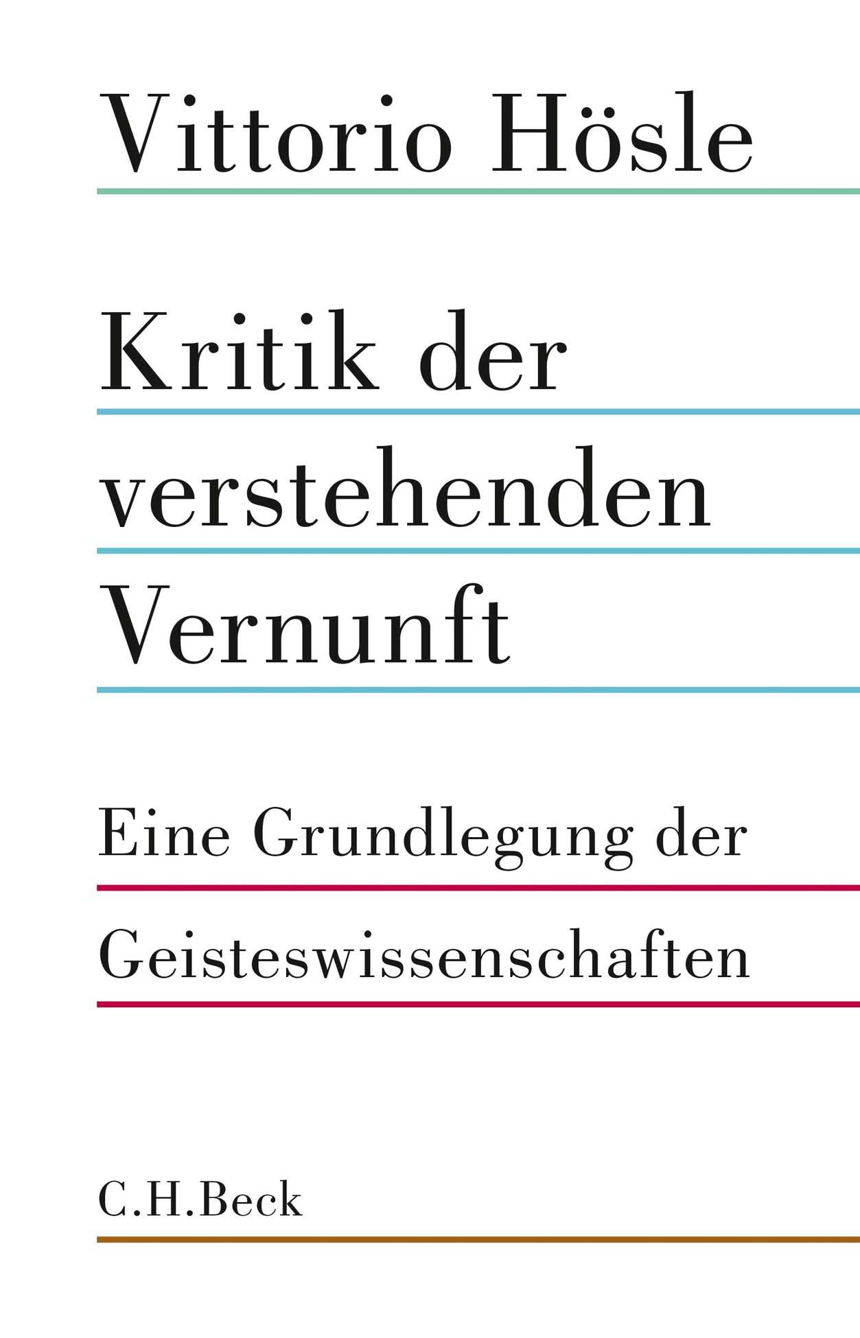 Vorderes Coverbild Kritik der verstehenden Vernunft