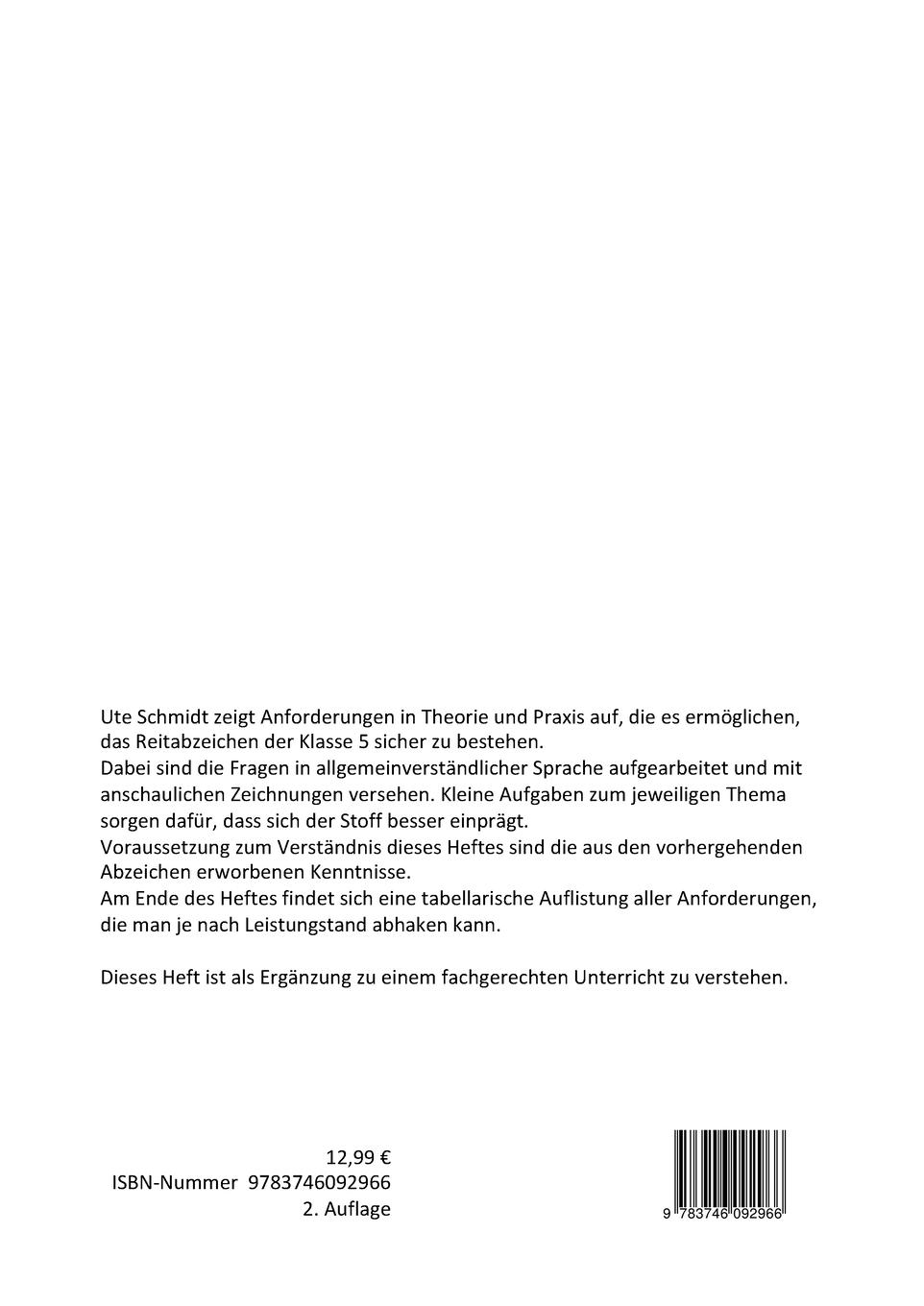 Rückseitencover Reitabzeichen 5