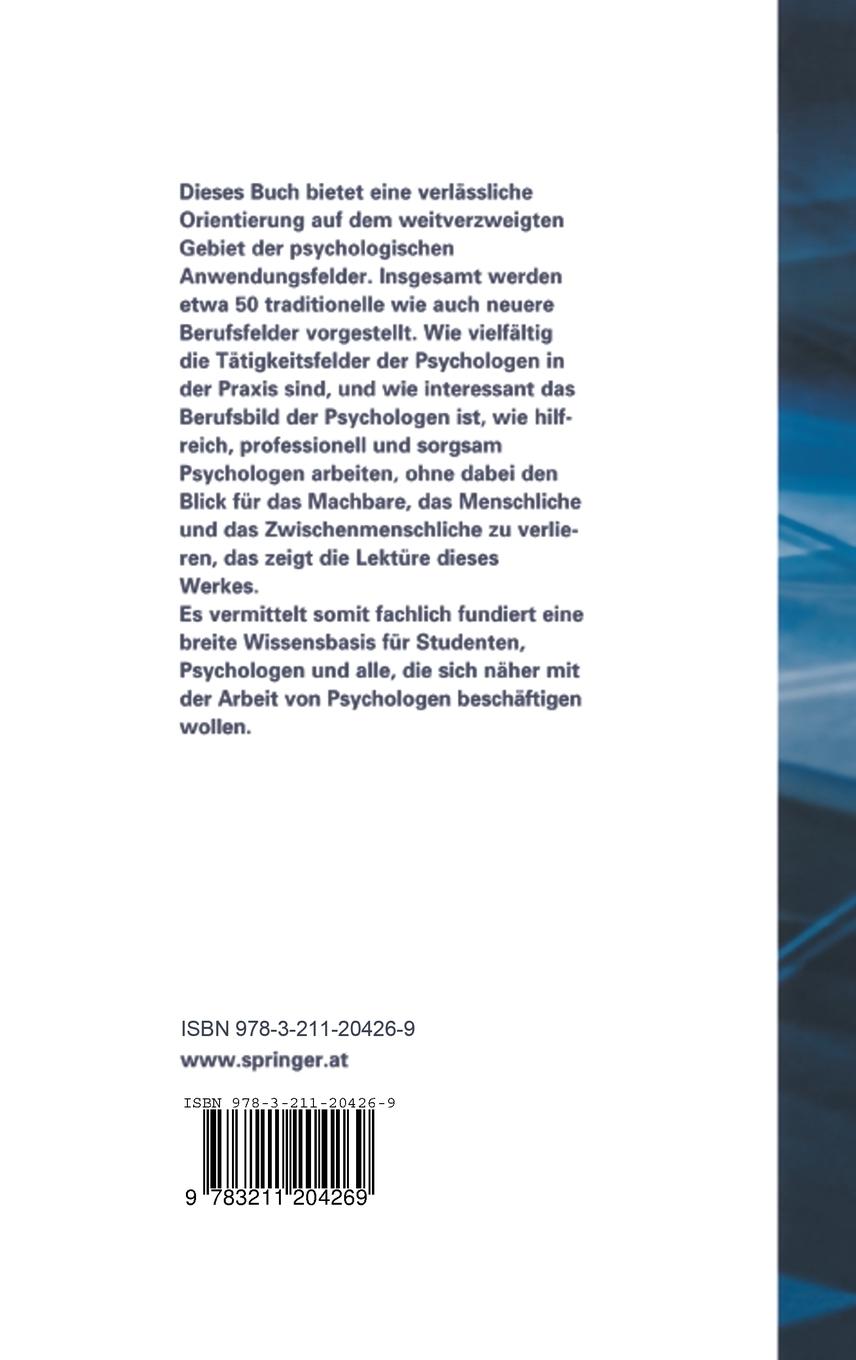Rückseitencover Die Praxis der Psychologie
