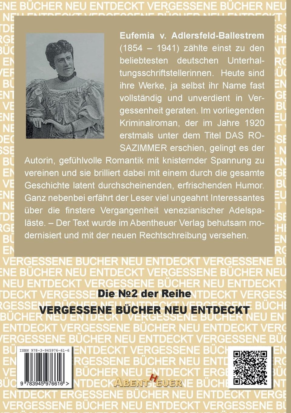 Rückseitencover Das Geheimnis des Rosa Zimmers