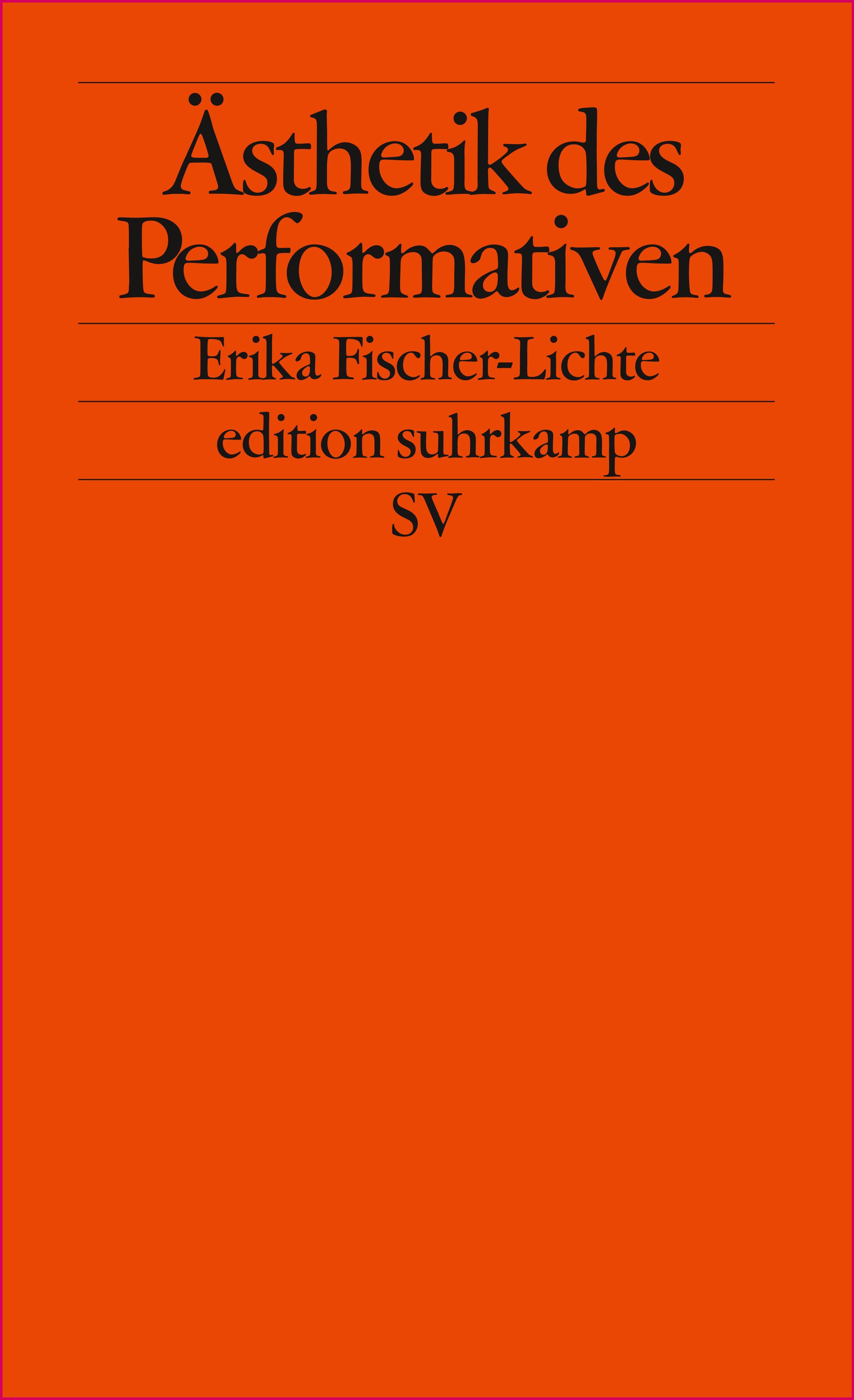 Vorderes Coverbild Ästhetik des Performativen