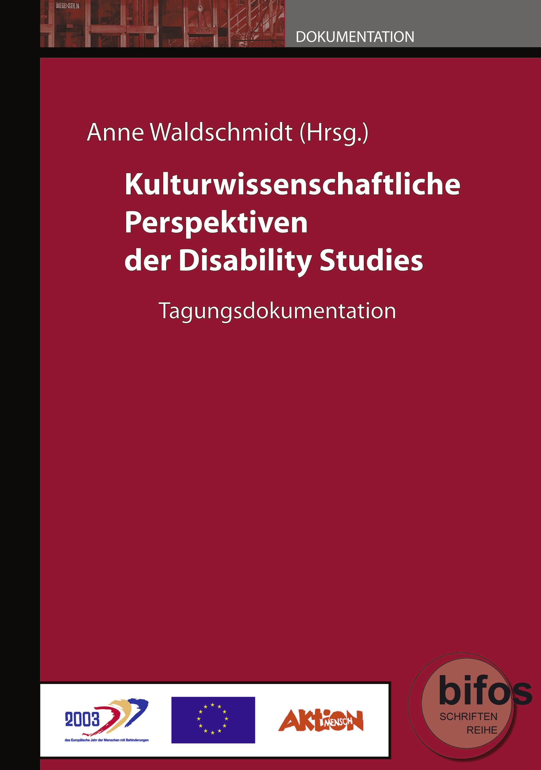 Vorderes Coverbild Kulturwissenschaftliche Perspektiven der Disability Studies