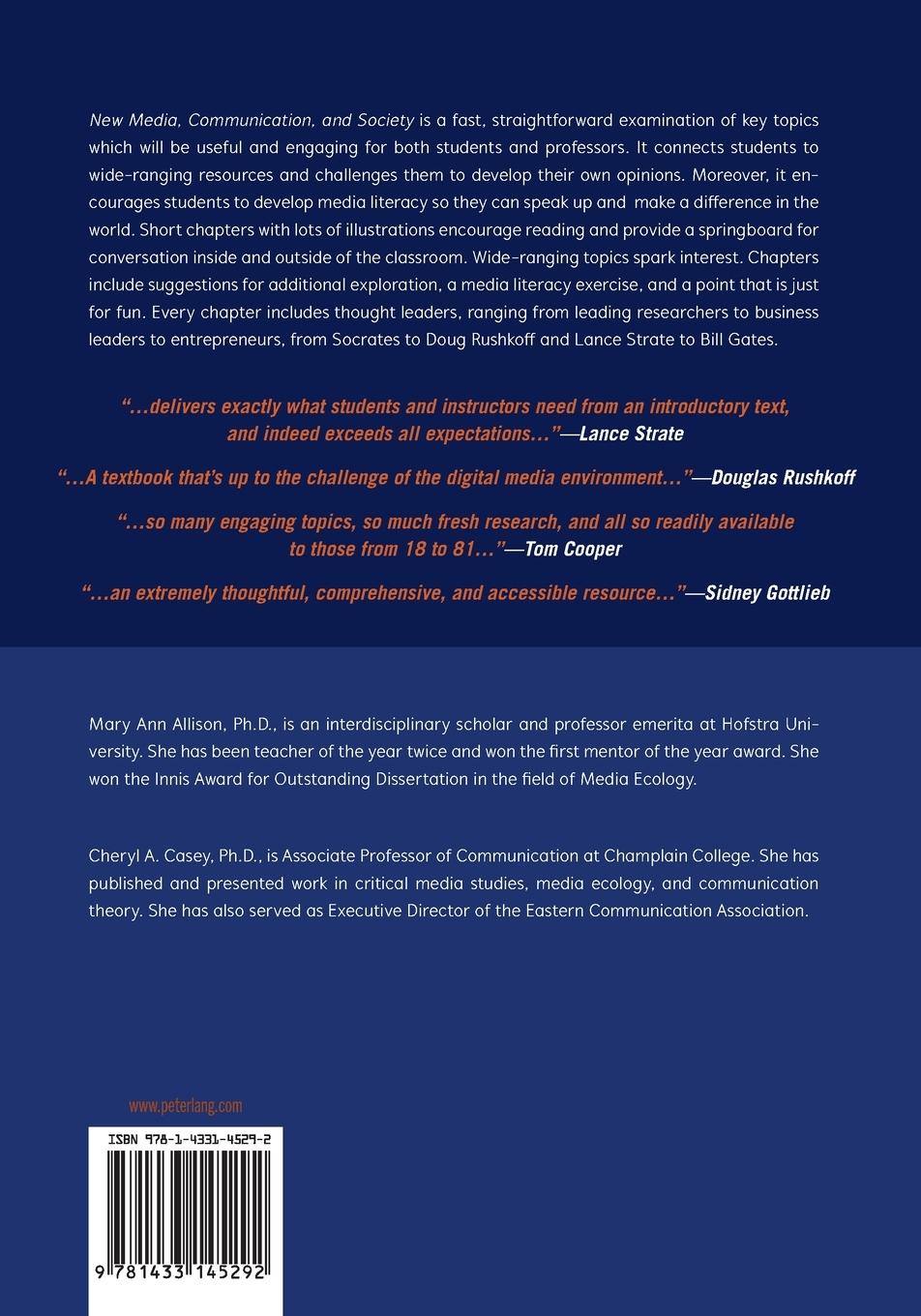 Rückseitencover New Media, Communication, and Society