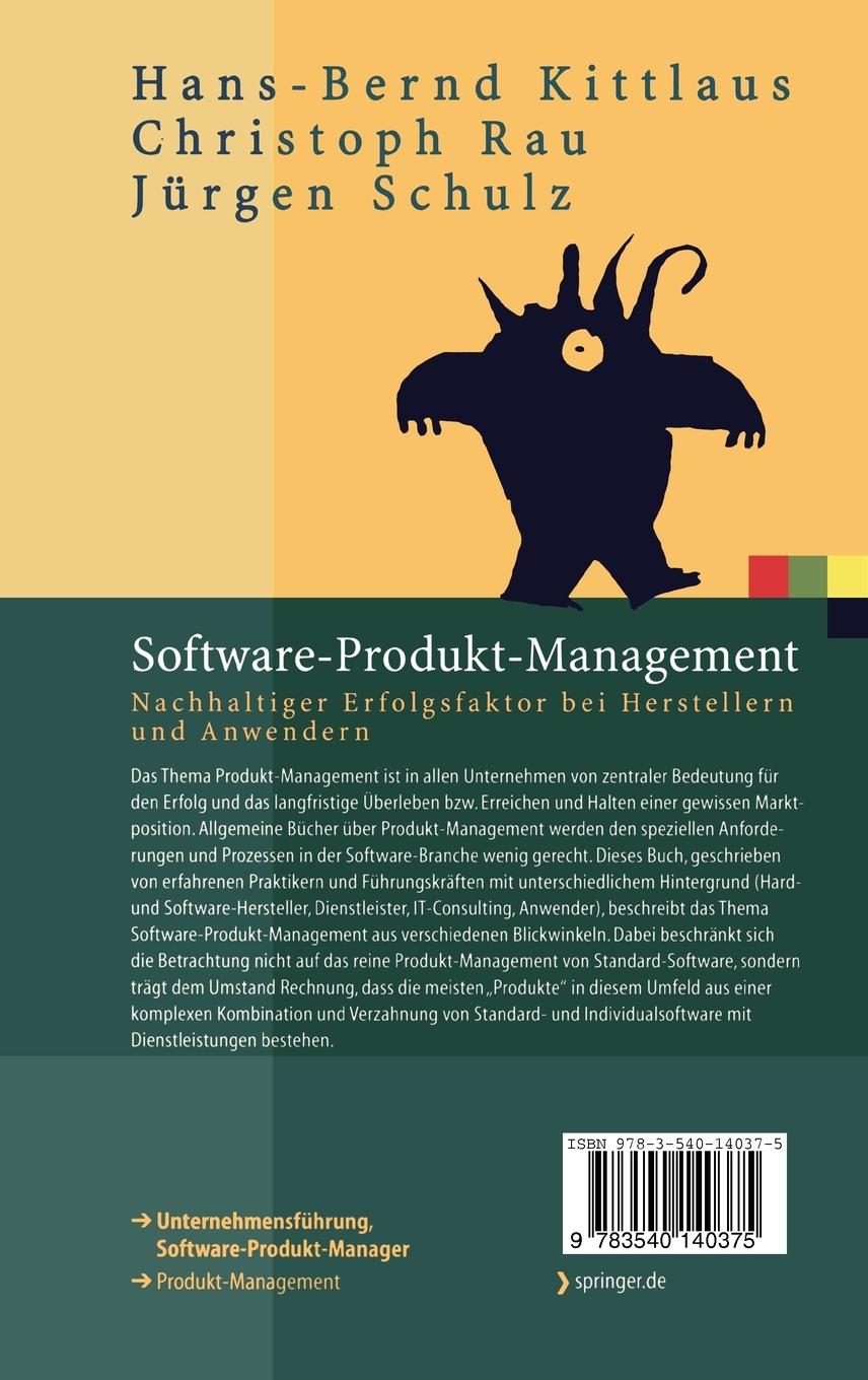 Rückseitencover Software-Produkt-Management