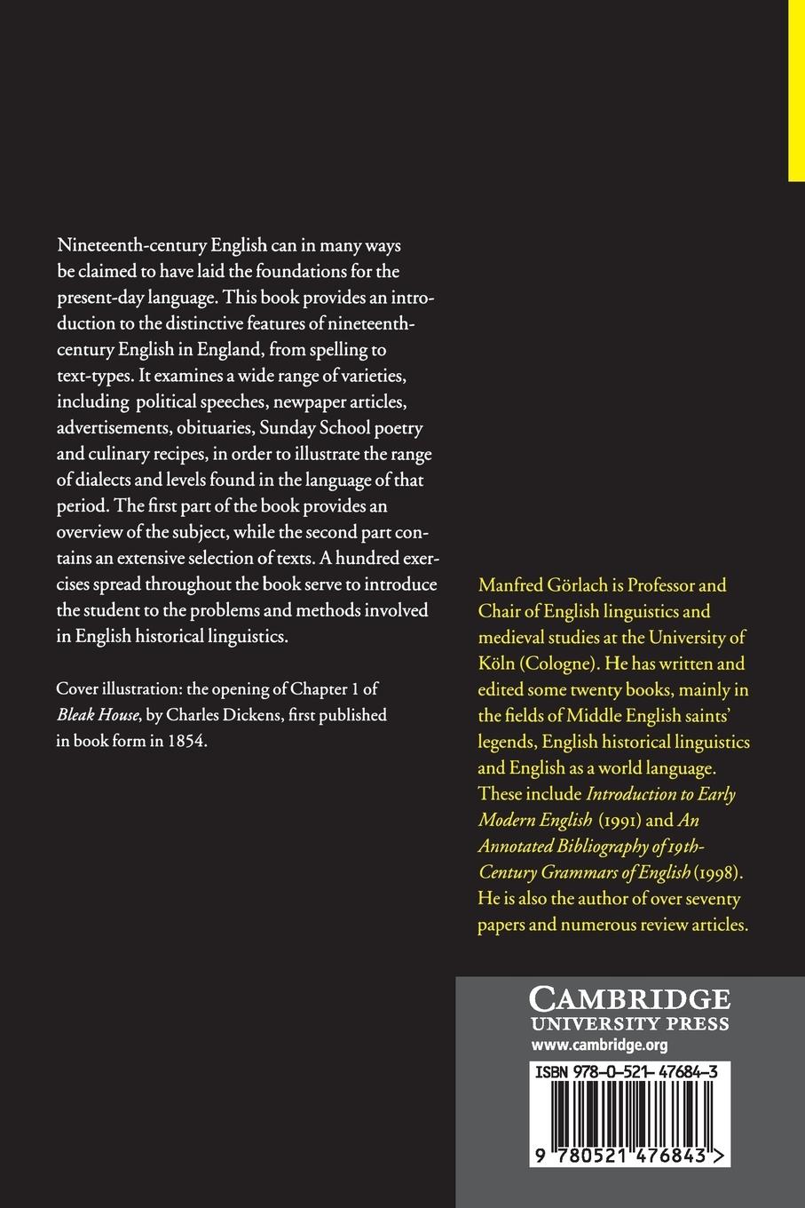 Rückseitencover English in Nineteenth-Century England