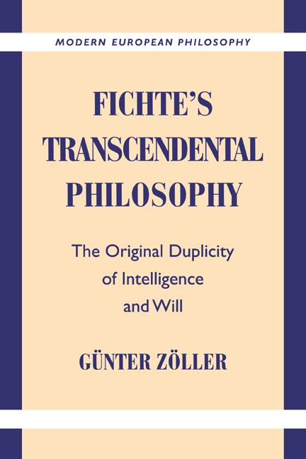 Vorderes Coverbild Fichte's Transcendental Philosophy