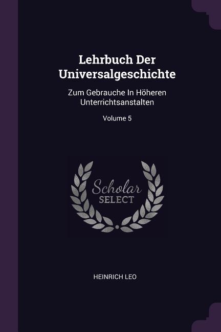 Vorderes Coverbild Lehrbuch Der Universalgeschichte