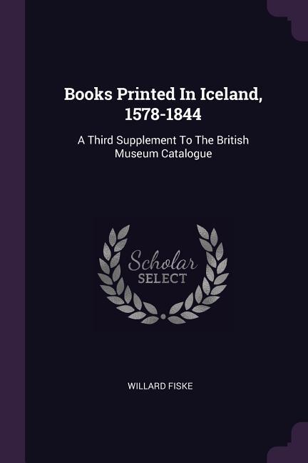 Vorderes Coverbild Books Printed In Iceland, 1578-1844