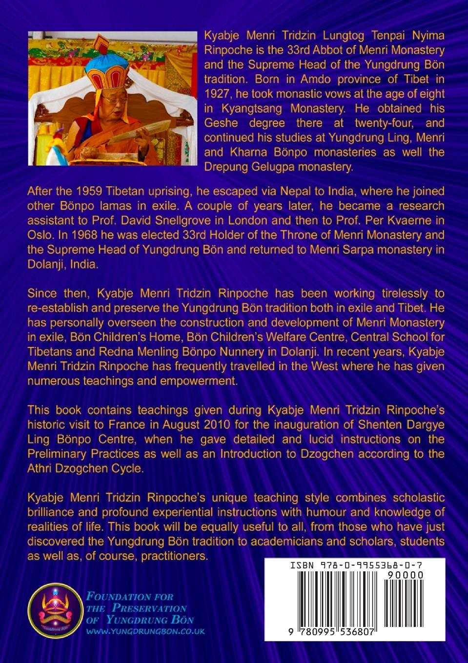 Rückseitencover Approaching Dzogchen according to the Athri Cycle