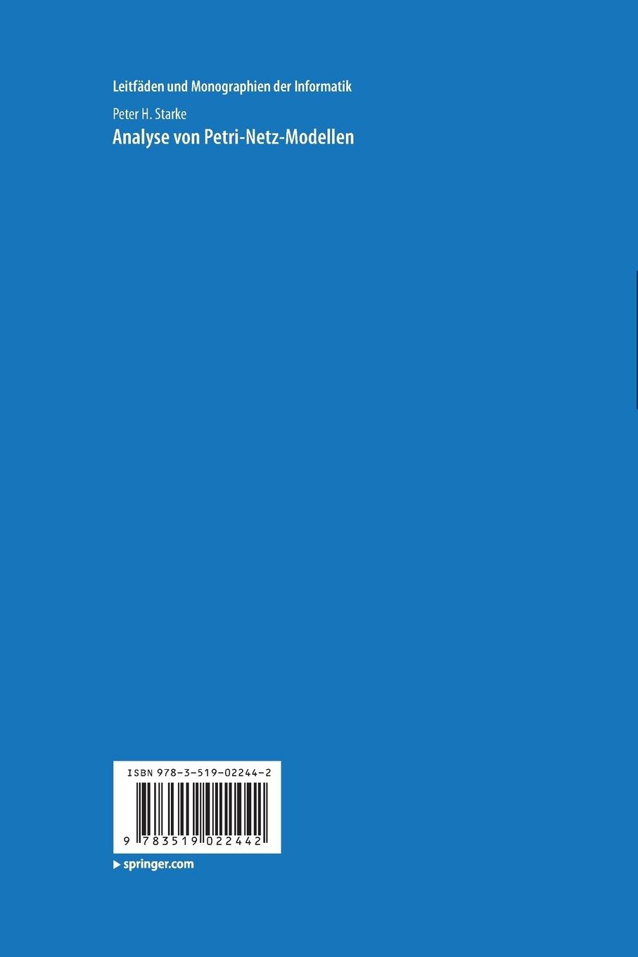 Rückseitencover Analyse von Petri-Netz-Modellen