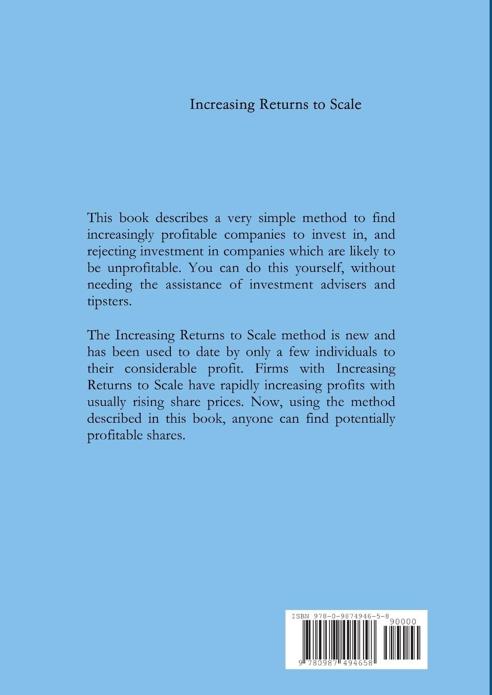 Rückseitencover Increasing Returns to Scale