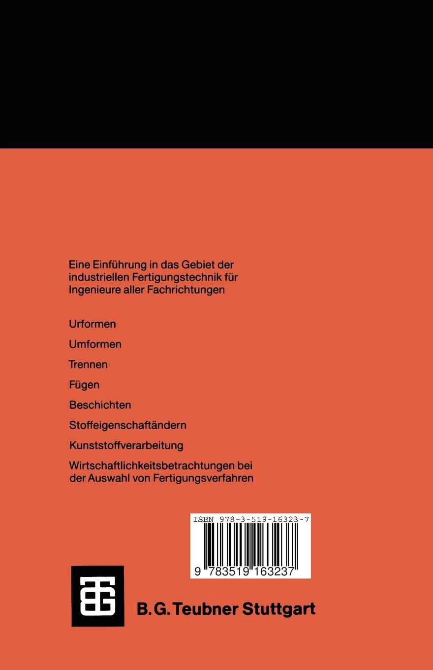 Rückseitencover Einführung in die Fertigungstechnik