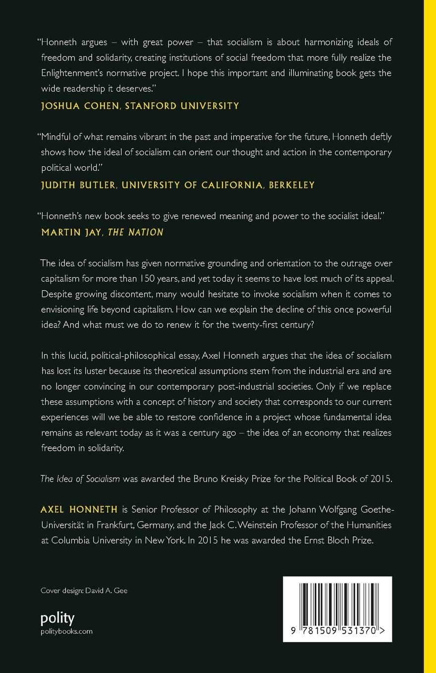 Rückseitencover The Idea of Socialism