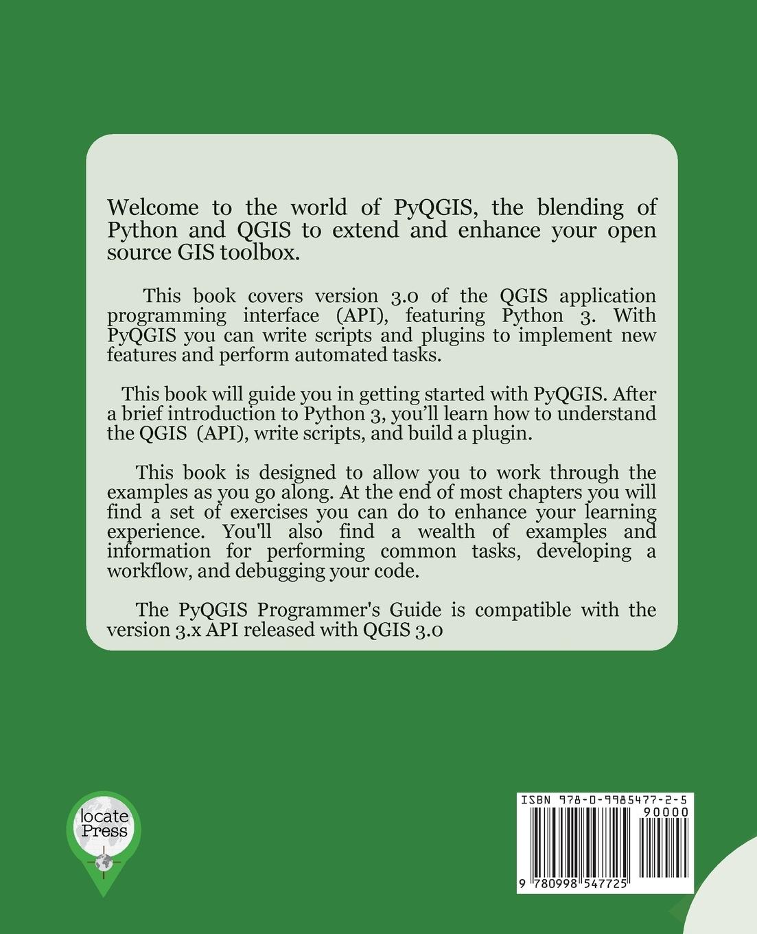 Rückseitencover The PyQGIS Programmer's Guide