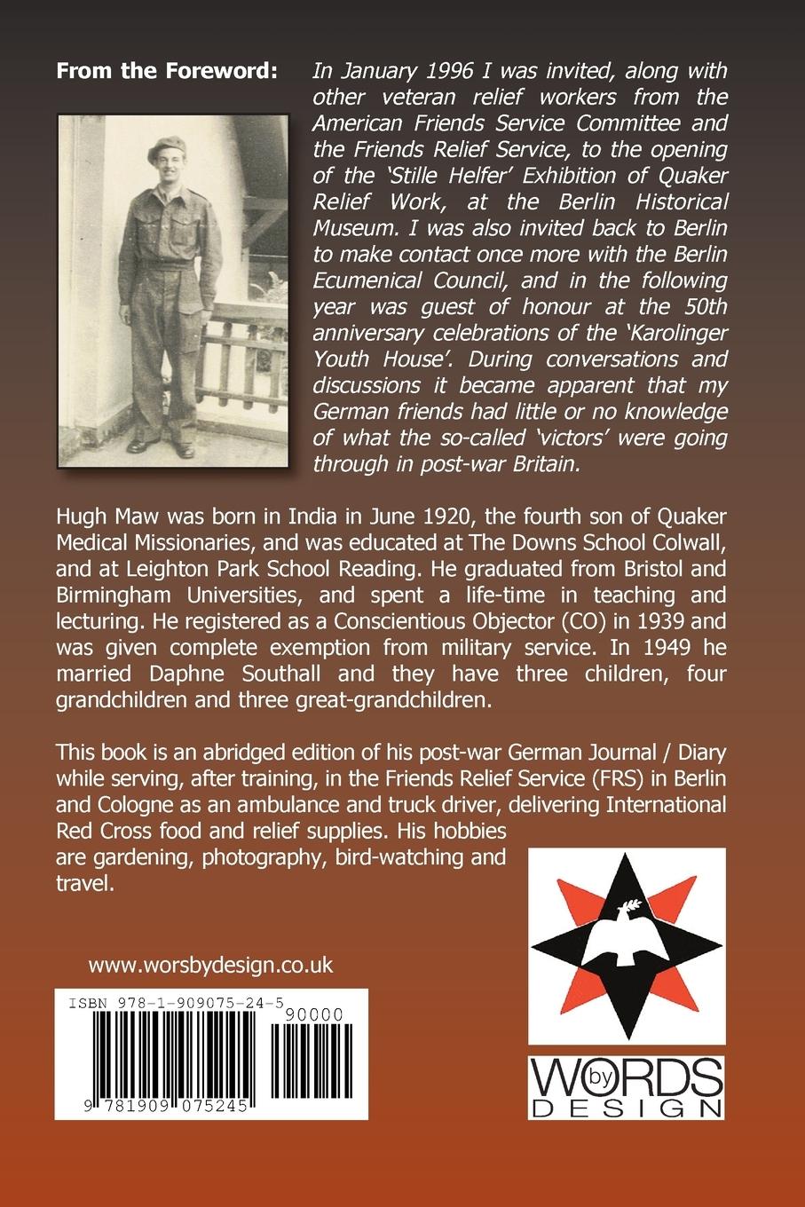 Rückseitencover The Training and Experience of a Quaker Relief Worker