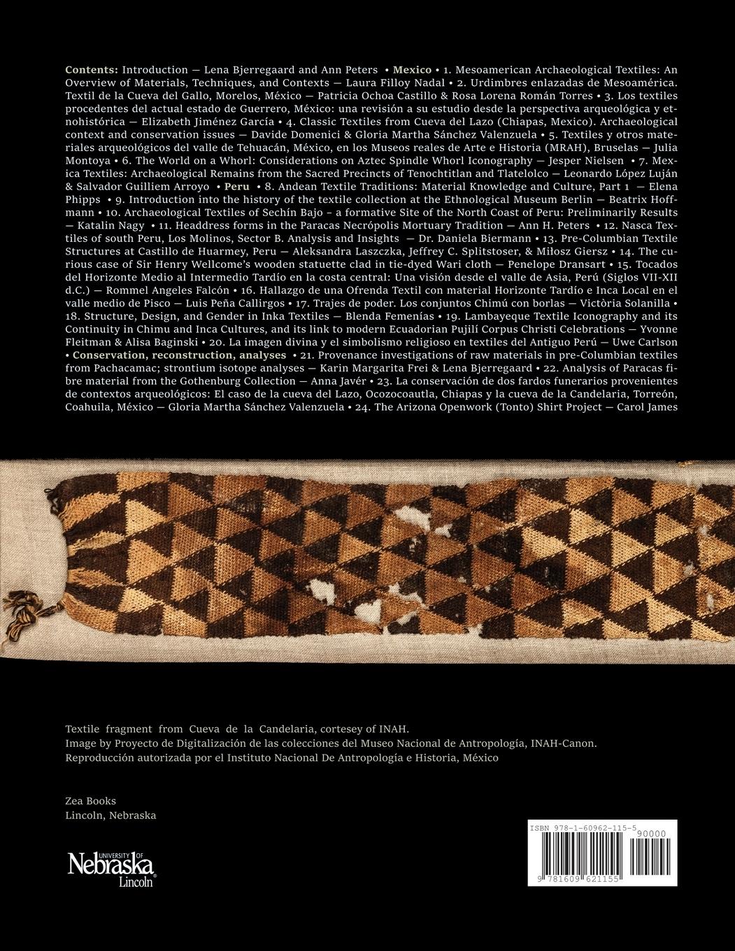 Rückseitencover PreColumbian Textile Conference VII / Jornadas de Textiles PreColombinos VII