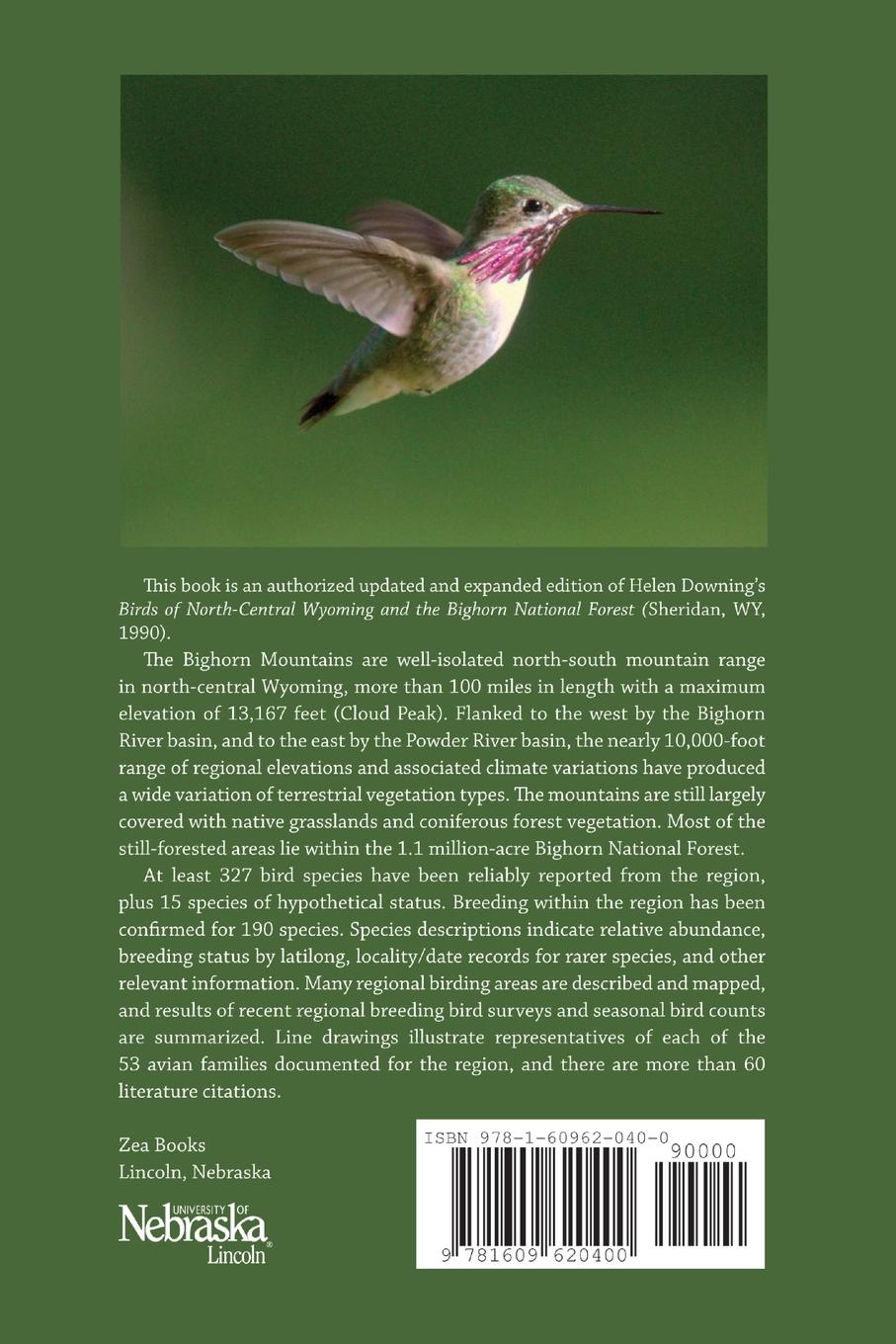 Rückseitencover Birds and Birding in Wyoming's Bighorn Mountains Region