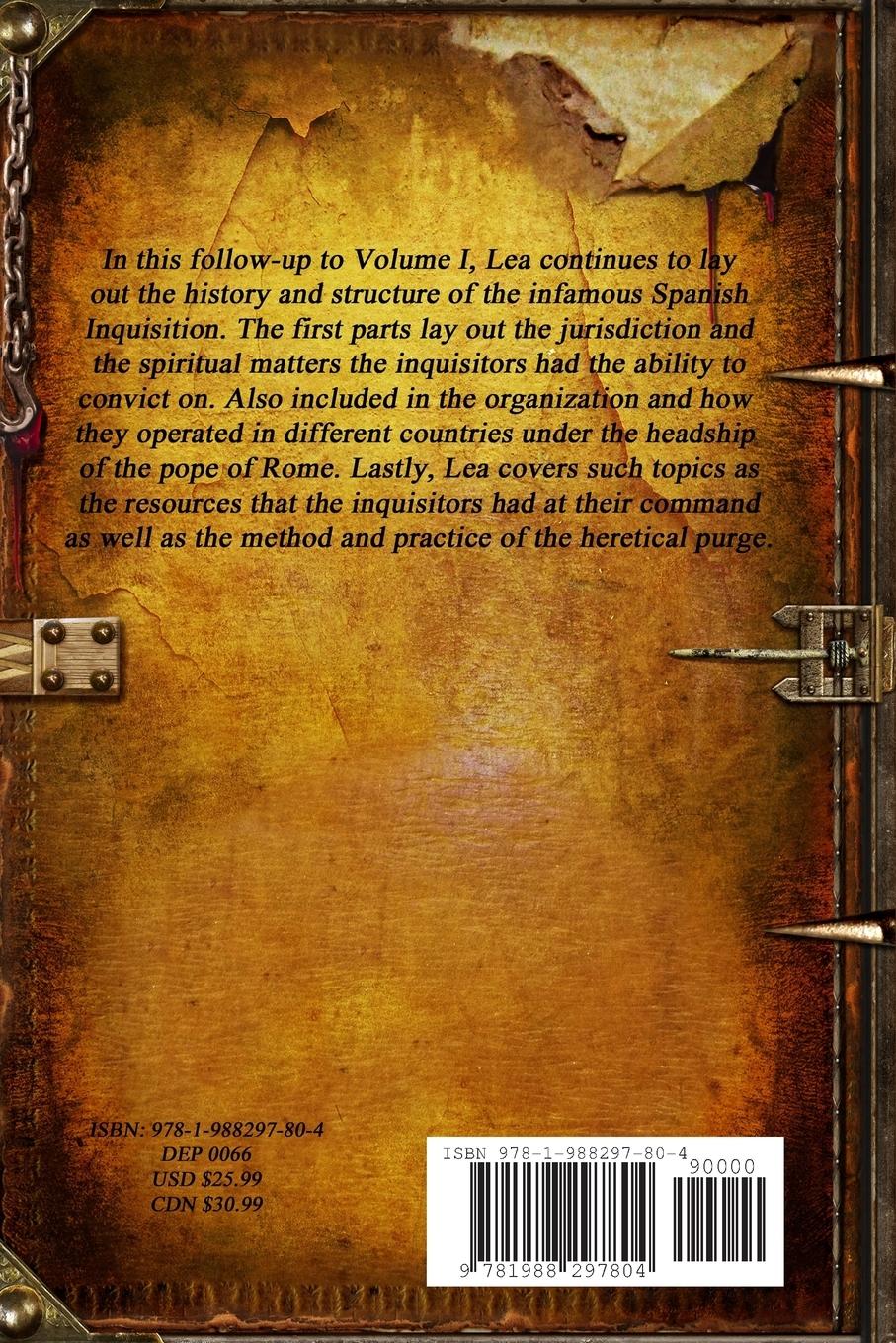 Rückseitencover A History of the Inquisition of Spain