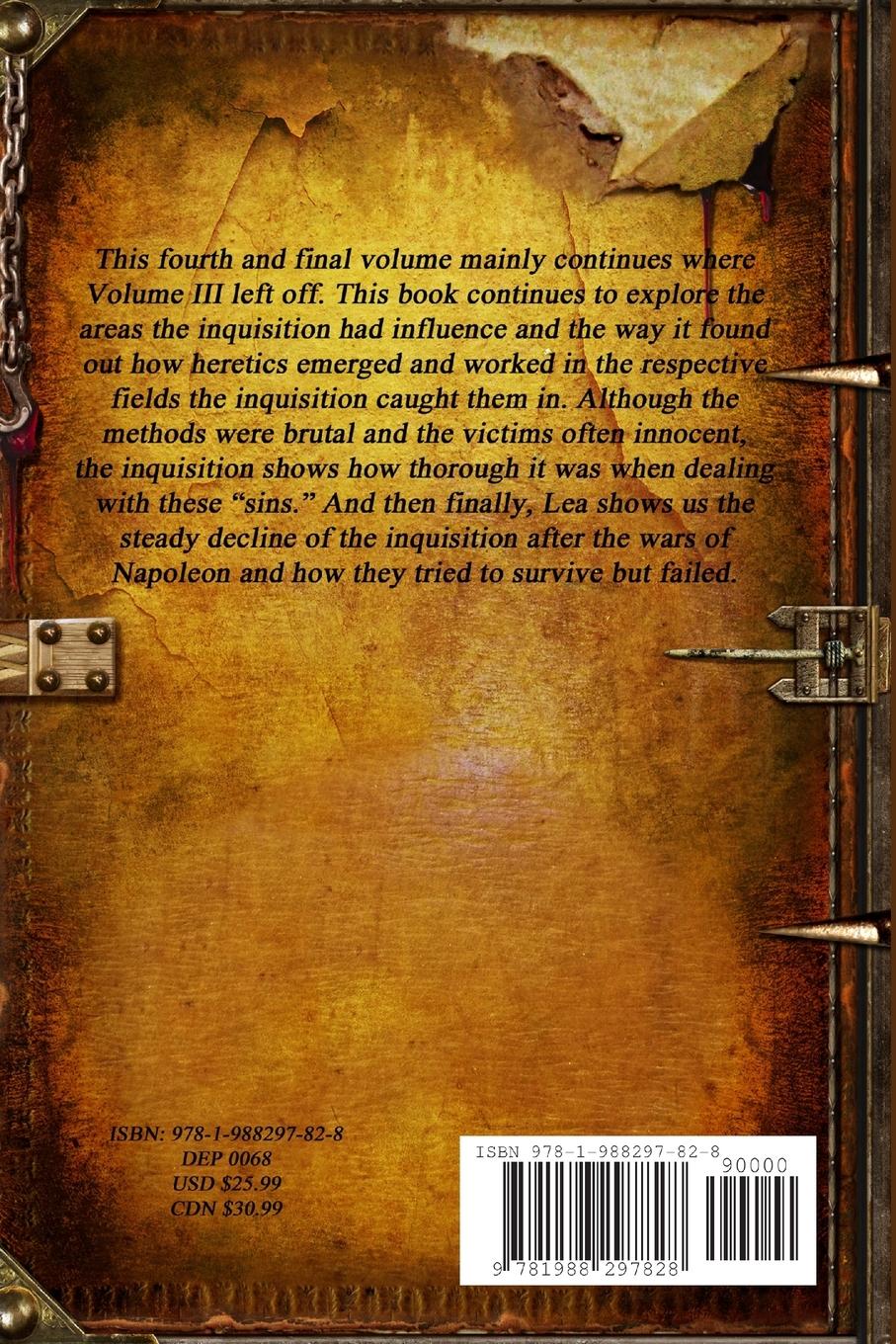 Rückseitencover A History of the Inquisition of Spain - Volume IV