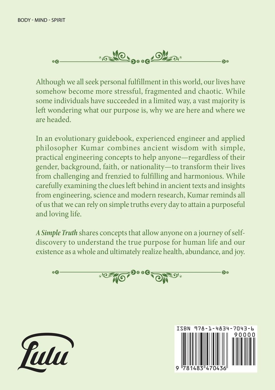 Rückseitencover A Simple Truth