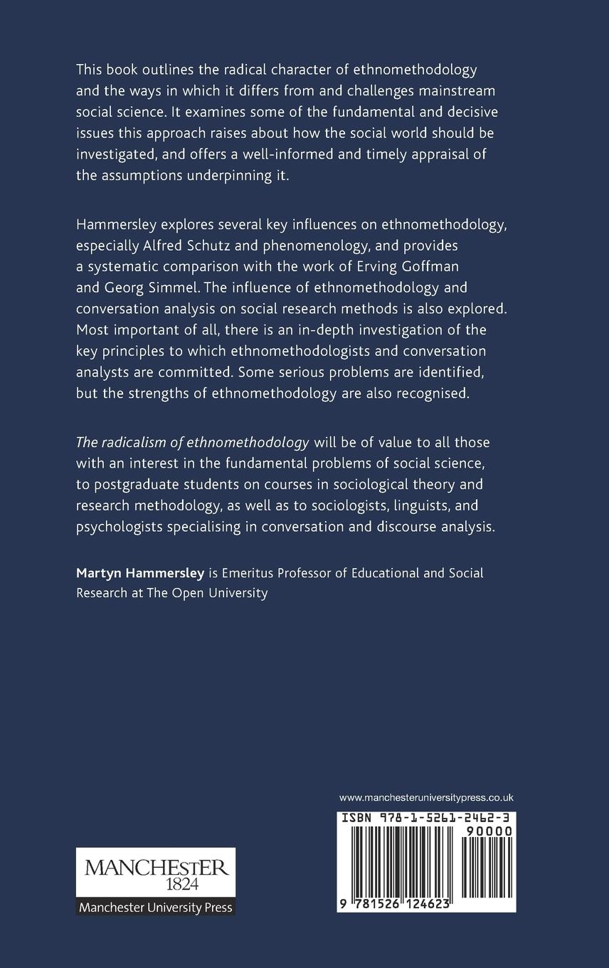Rückseitencover The radicalism of ethnomethodology