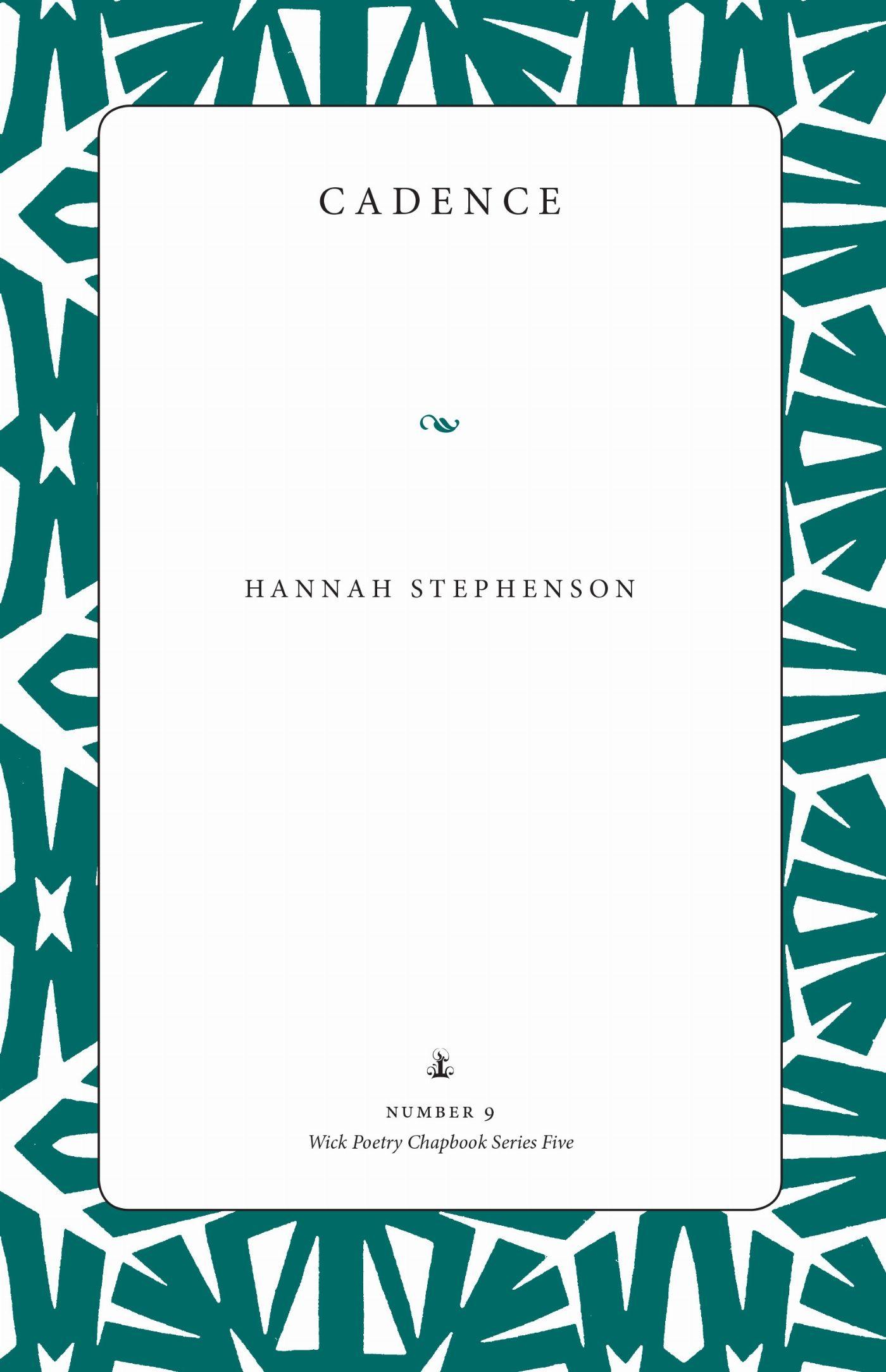 Vorderes Coverbild Cadence