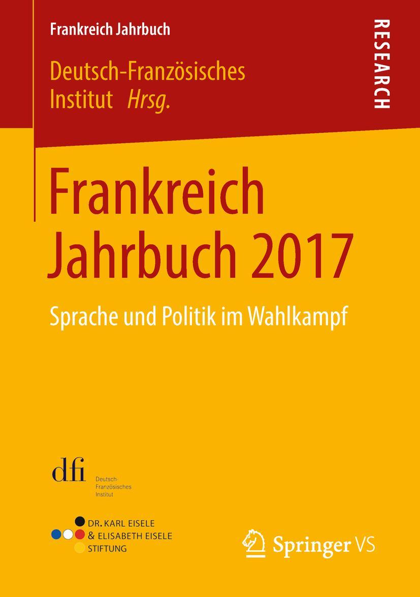 Vorderes Coverbild Frankreich Jahrbuch 2017