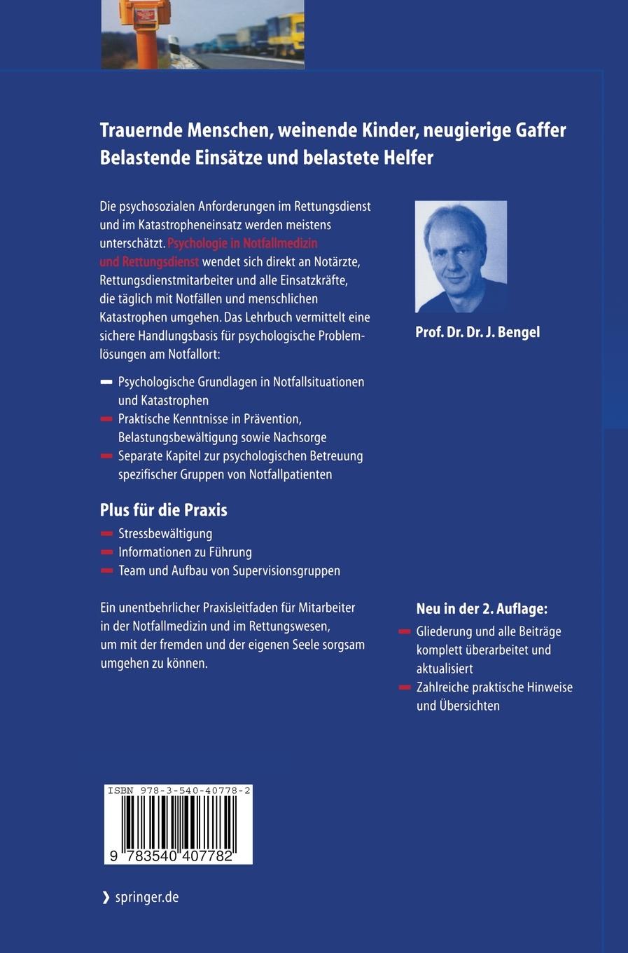 Rückseitencover Psychologie in Notfallmedizin und Rettungsdienst