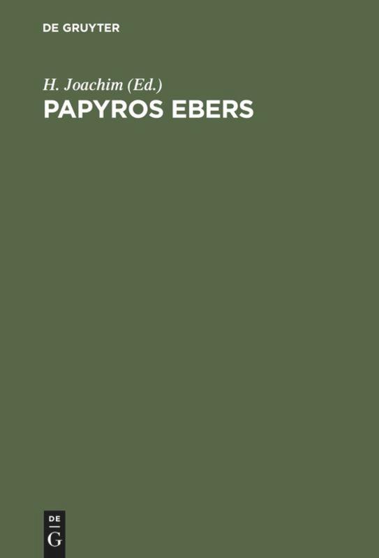 Vorderes Coverbild Papyros Ebers