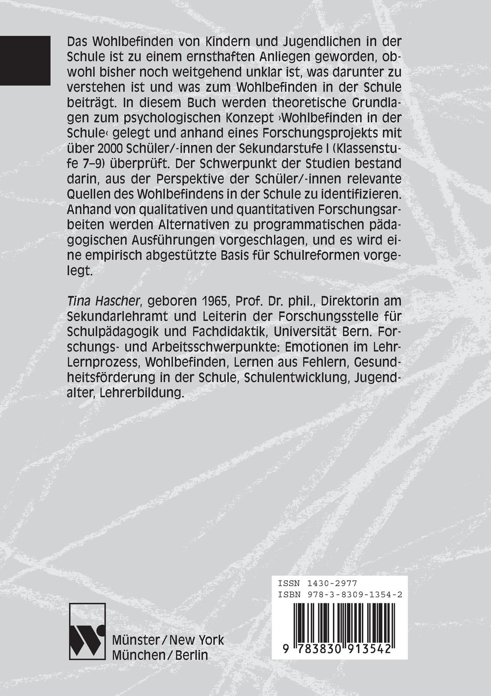 Rückseitencover Wohlbefinden in der Schule