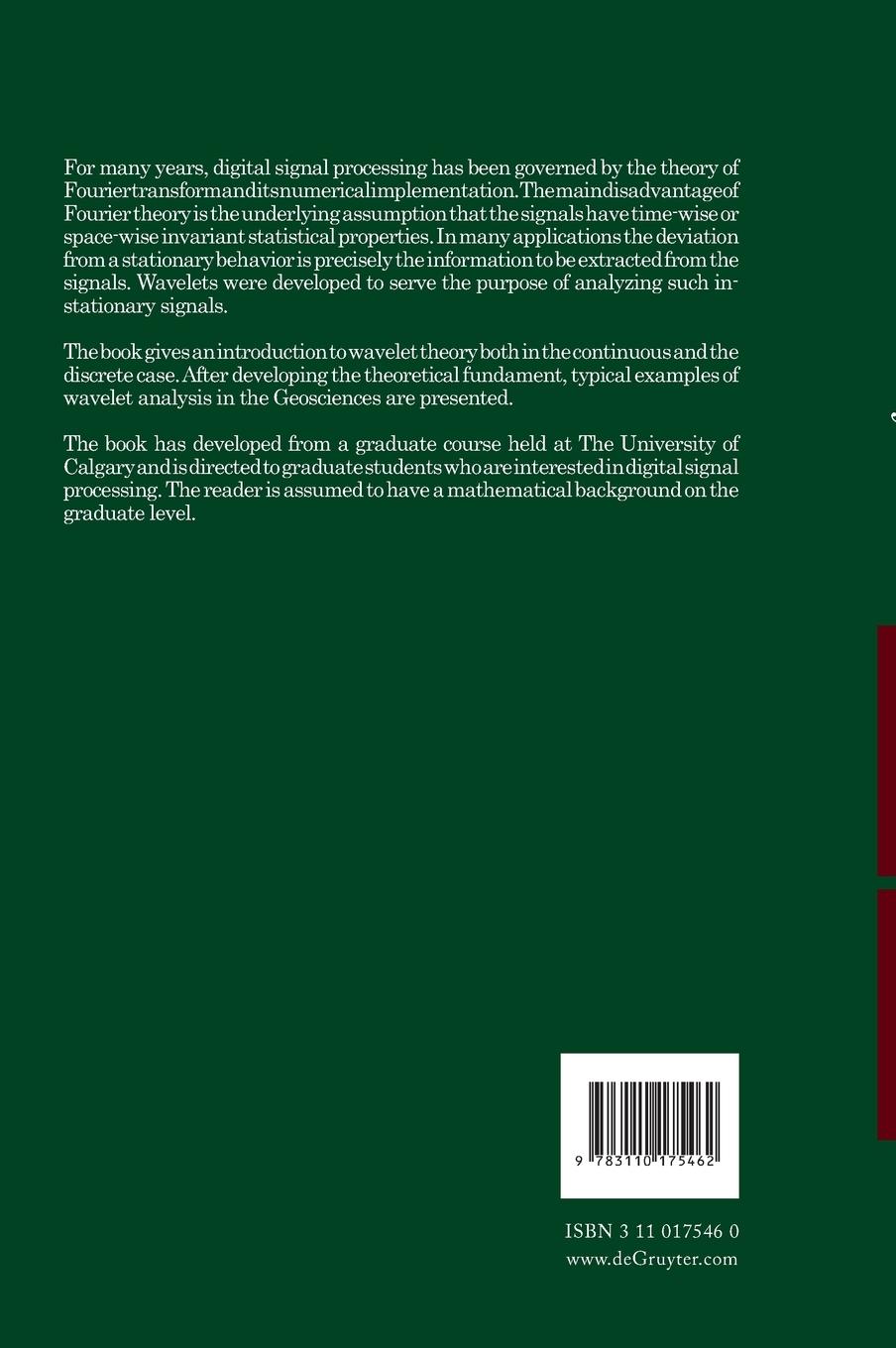 Rückseitencover Wavelets in Geodesy and Geodynamics