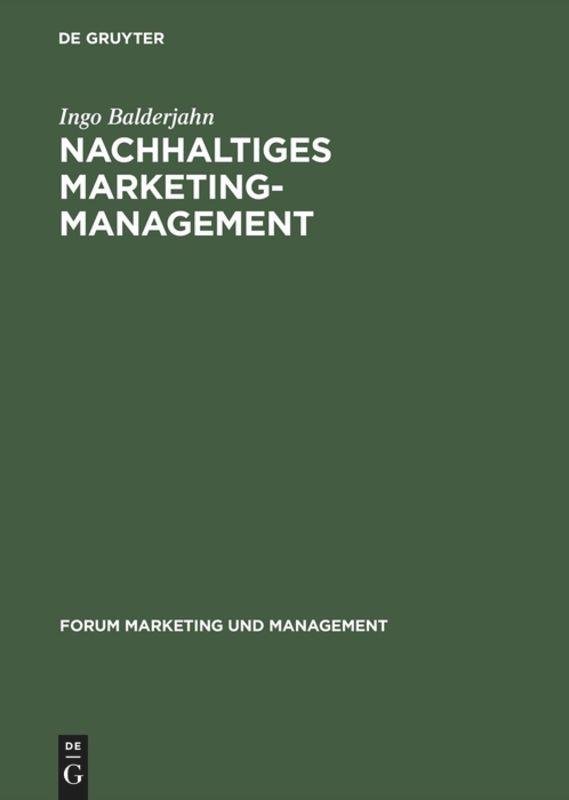 Vorderes Coverbild Nachhaltiges Marketing-Management