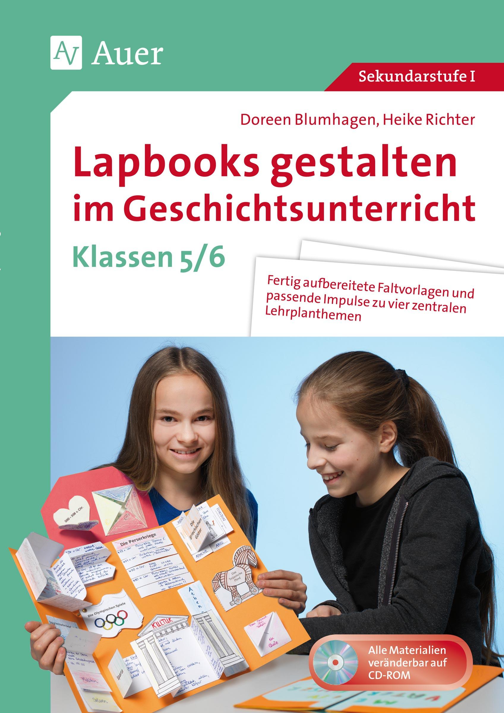 Vorderes Coverbild Lapbooks gestalten im Geschichtsunterricht 5-6
