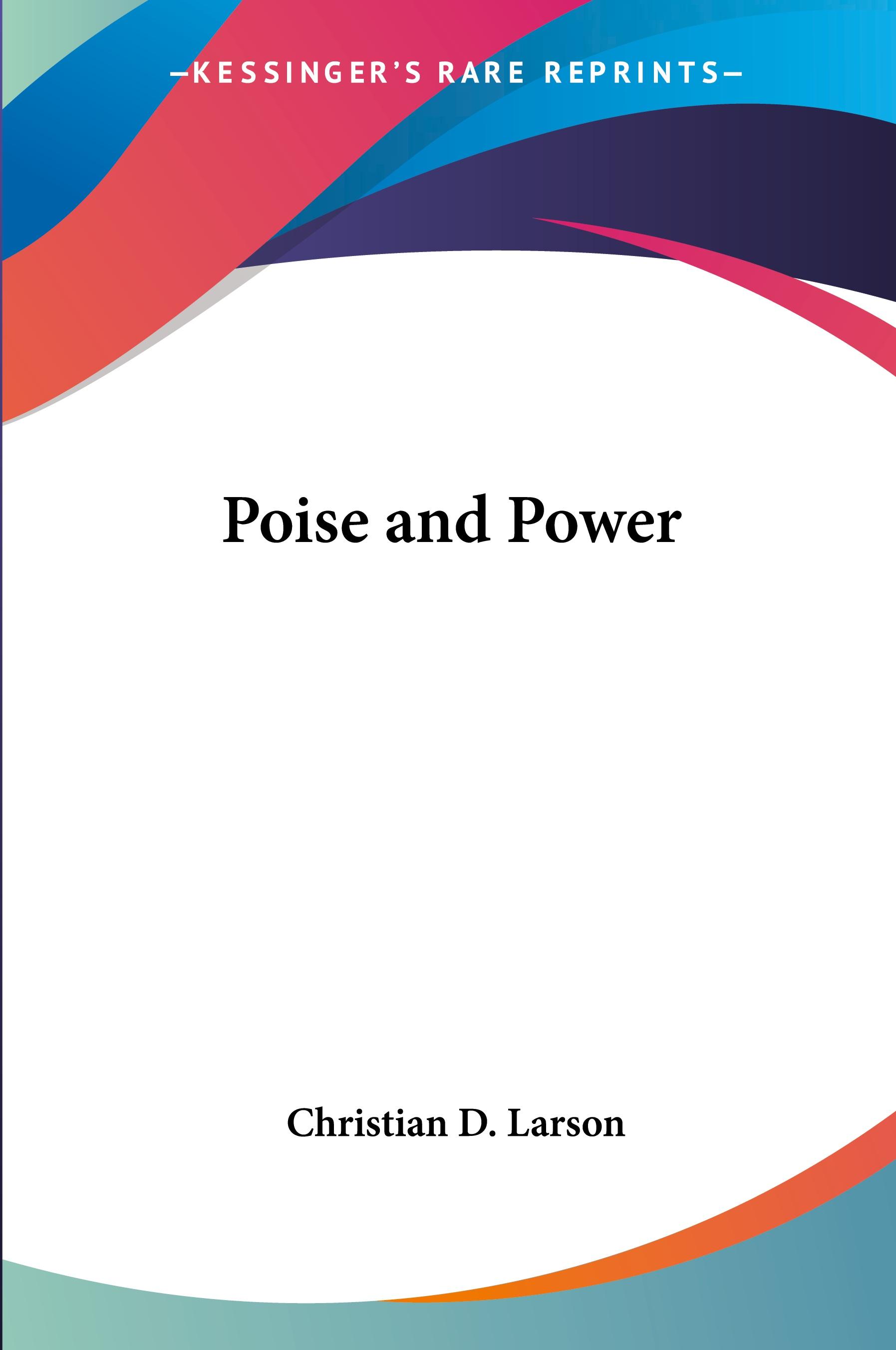 Vorderes Coverbild Poise and Power