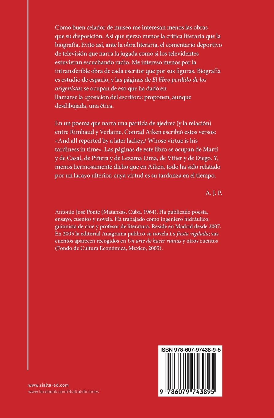 Rückseitencover El libro perdido de los origenistas
