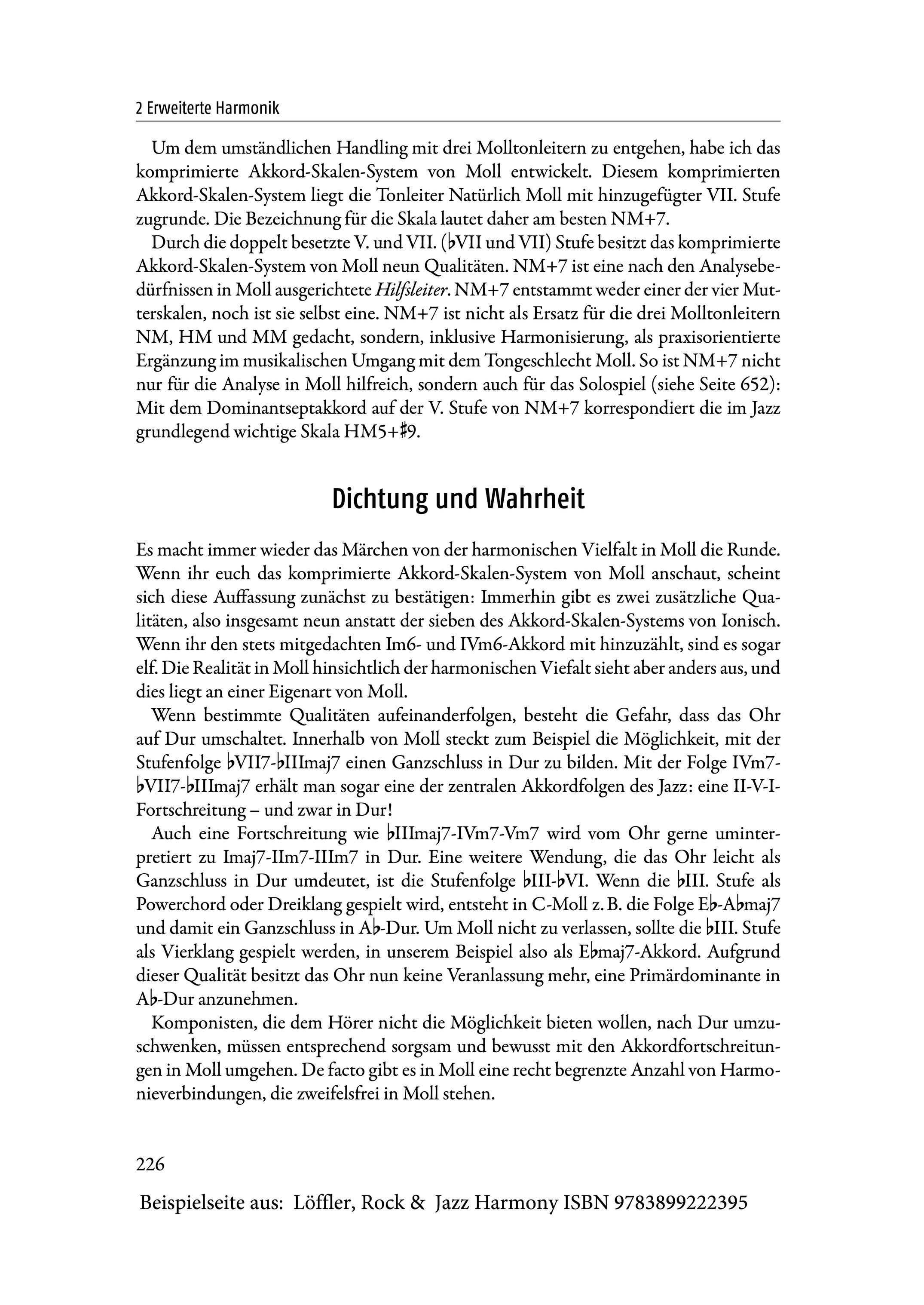 Beispielinhalt (Bild) Rock & Jazz Harmony