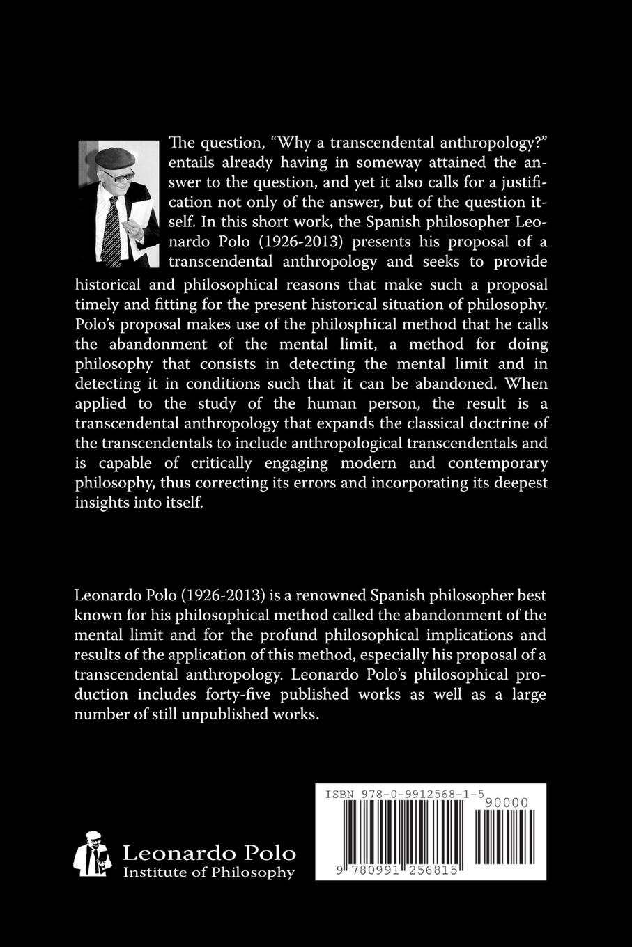 Rückseitencover Why a Transcendental Anthropology?