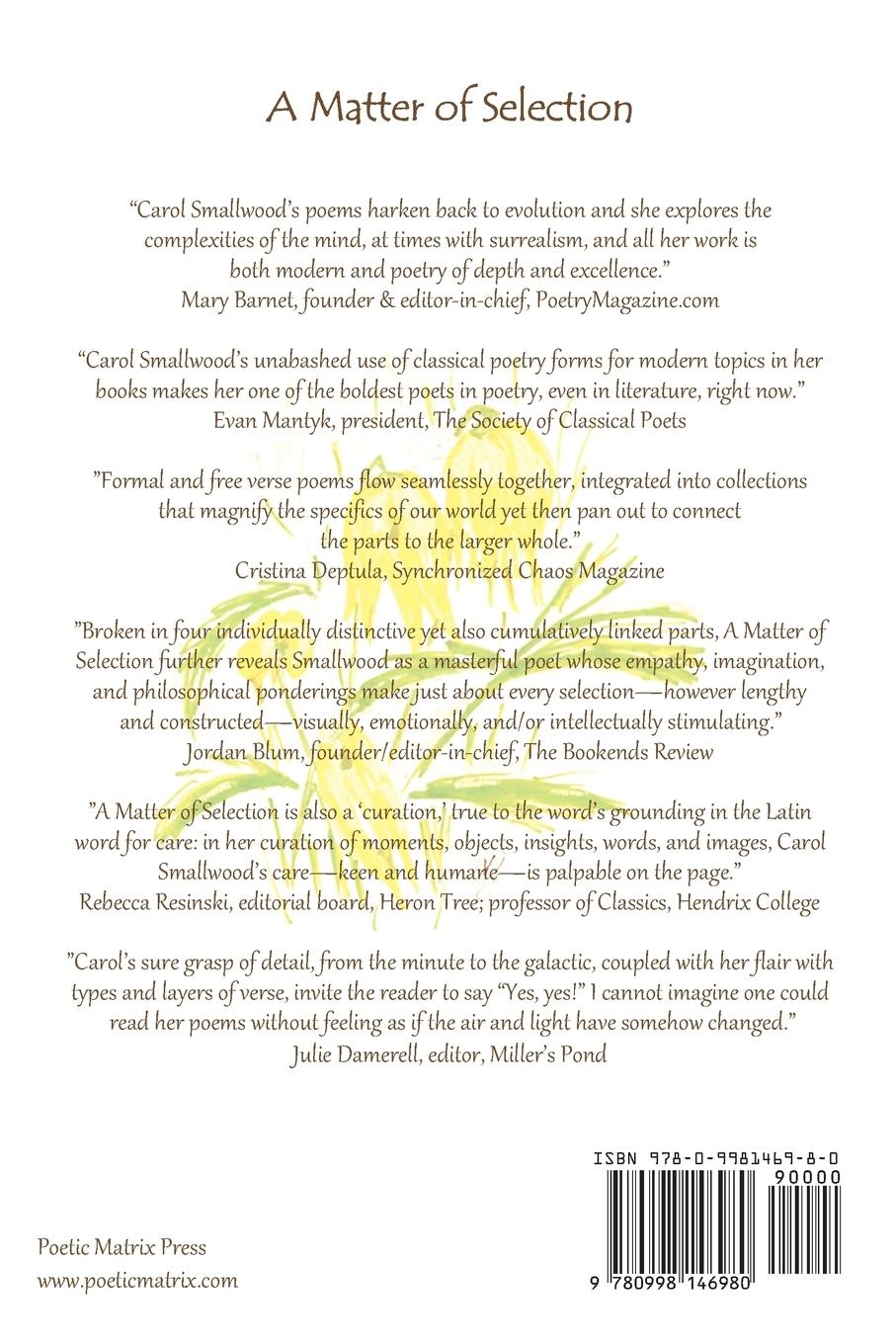 Rückseitencover A Matter of Selection