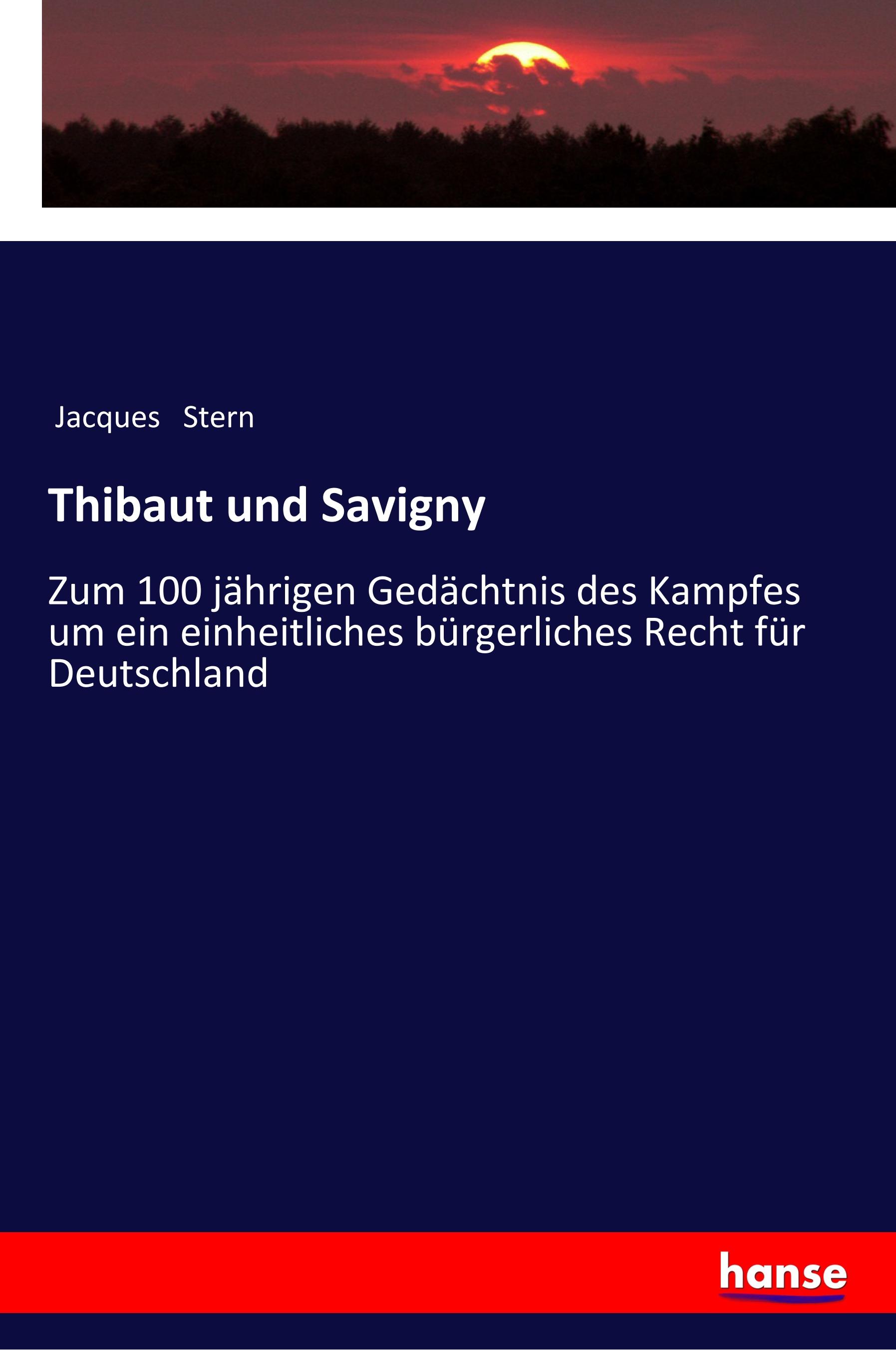 Vorderes Coverbild Thibaut und Savigny
